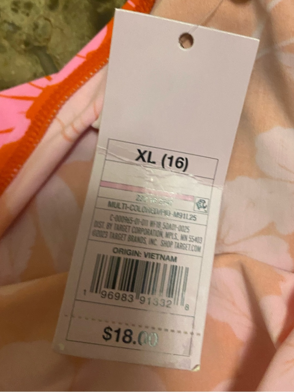 wild fable Orange and Pink Floral Swim Skirt Cover up Size XL NWT - Picture 4 of 5